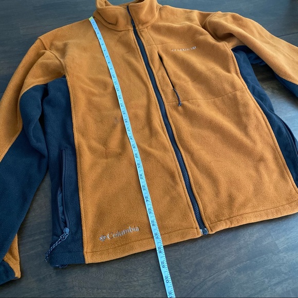 COLUMBIA Orange Fleece Jacket Titanium - Picture 7 of 14